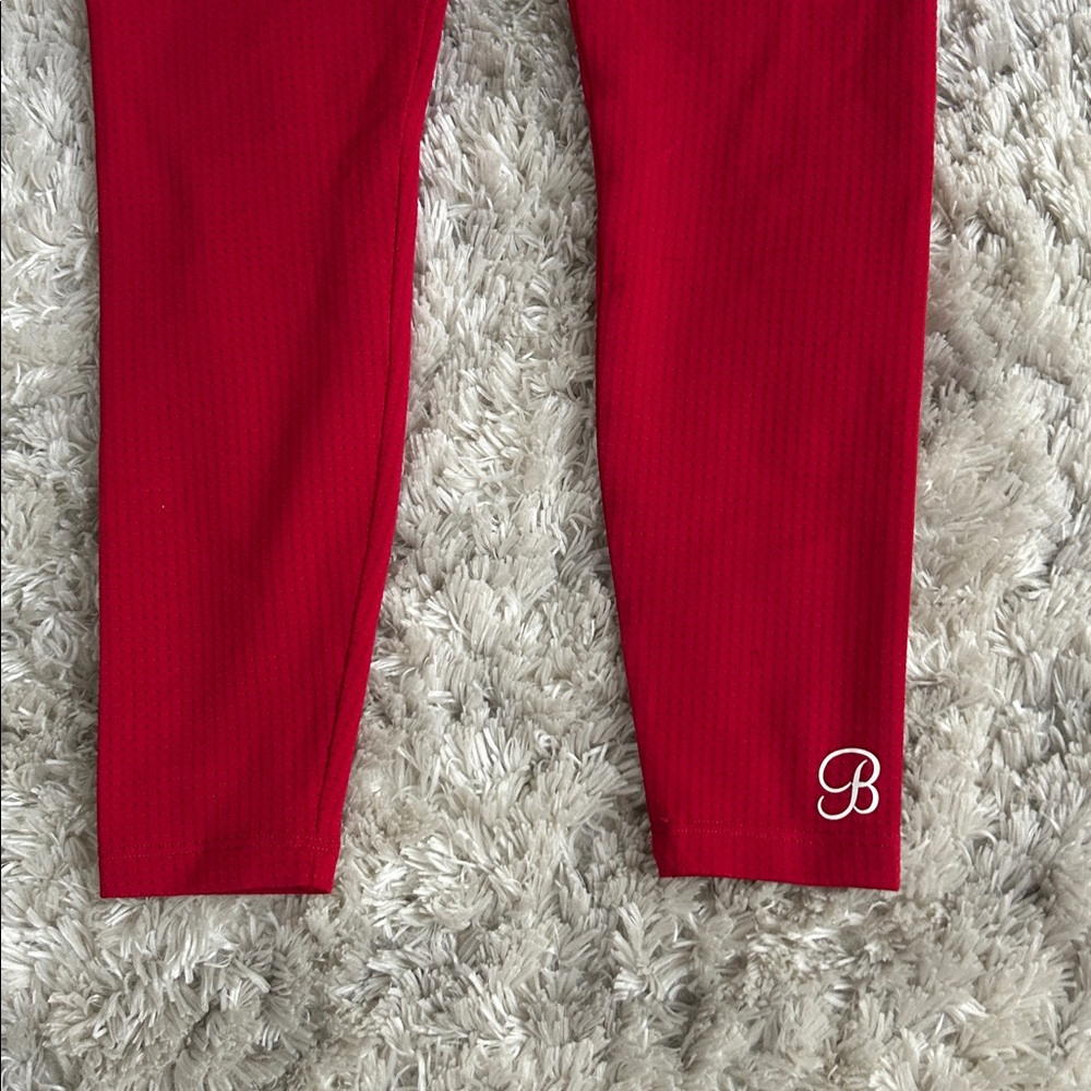 Bombshell Sportswear Red and Black Leggings - Picture 3 of 4